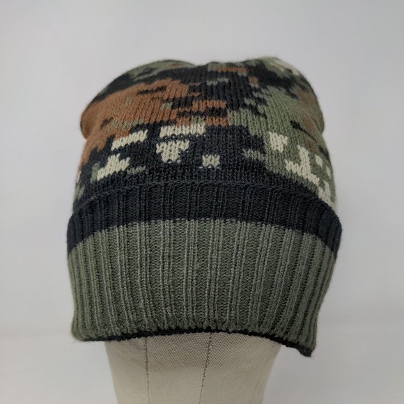 Unbranded Men's Knit Digital Camo Beanie Hat Fleece Lined 100% Acrylic - Picture 2 of 11